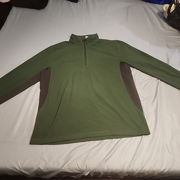 Men's Green Quarter-Zip Sweater - Picture 1 of 9